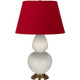 Robert Abbey - 1754R - One Light Table Lamp - Double Gourd - Bone Glazed Ceramic w/Antique Natural Brass