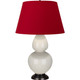 Robert Abbey - 1755R - One Light Table Lamp - Double Gourd - Bone Glazed Ceramic w/Deep Patina Bronze