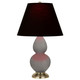 Robert Abbey - 1768K - One Light Accent Lamp - Small Double Gourd - Smokey Taupe Glazed Ceramic w/Antique Natural Brass