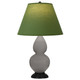 Robert Abbey - 1769G - One Light Accent Lamp - Small Double Gourd - Smokey Taupe Glazed Ceramic w/Deep Patina Bronze