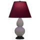 Robert Abbey - 1769P - One Light Accent Lamp - Small Double Gourd - Smokey Taupe Glazed Ceramic w/Deep Patina Bronze