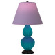Robert Abbey - 1772L - One Light Accent Lamp - Small Double Gourd - Peacock Glazed Ceramic w/Deep Patina Bronze