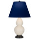 Robert Abbey - 1775N - One Light Accent Lamp - Small Double Gourd - Bone Glazed Ceramic w/Deep Patina Bronze