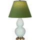 Robert Abbey - 1786G - One Light Accent Lamp - Small Double Gourd - Celadon Glazed Ceramic w/Antique Natural Brass