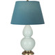 Robert Abbey - 1789B - One Light Table Lamp - Double Gourd - Celadon Glazed Ceramic w/Antique Natural Brass