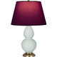 Robert Abbey - 1789P - One Light Table Lamp - Double Gourd - Celadon Glazed Ceramic w/Antique Natural Brass