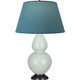 Robert Abbey - 1790B - One Light Table Lamp - Double Gourd - Celadon Glazed Ceramic w/Deep Patina Bronze