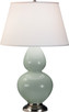 Robert Abbey - 1791X - One Light Table Lamp - Double Gourd - Celadon Glazed Ceramic w/Antique Silver