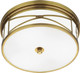 Robert Abbey - 1985 - Three Light Flushmount - Chase - Antique Brass