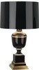 Robert Abbey - 2503 - One Light Table Lamp - Annika - Black Lacquered Paint w/Natural Brass Ivory Crackle