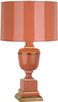 Robert Abbey - 2603 - One Light Accent Lamp - Annika - Tangerine Lacquered Paint w/Natural Brass Ivory Crackle