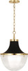 Robert Abbey - 3391 - One Light Pendant - Brighton - Modern Brass w/Matte Black Hood