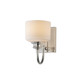 Maxim - 21491WTPN - One Light Wall Sconce - Bisque - Polished Nickel