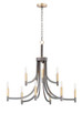 Maxim - 21529BZAB - Nine Light Chandelier - Lyndon - Bronze / Antique Brass
