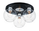 Maxim - 21610CLBKAL - Three Light Flush Mount - Vessel - Black / Brushed Aluminum
