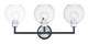Maxim - 21613CLBKAL - Three Light Wall Sconce - Vessel - Black / Brushed Aluminum