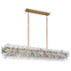 Loren Four Light Linear Chandelier (21826TCWBR)