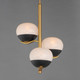 Lucerne Three Light Chandelier (24643MRBKNAB)