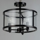 Sentinel Three Light Semi Flush Mount (25250CLBK)