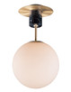 Maxim - 26031SWSBRBK - One Light Semi-Flush Mount - Vesper - Satin Brass / Black
