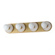 Maxim - 26094WANAB - Four Light Wall Sconce - Hollywood - Whit Alabaster / Natural Aged Brass