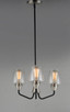 Goblet Three Light Chandelier (26124CLBKSN)