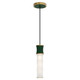 Robert Abbey - JU85 - One Light Pendant - Kane - Jungle w/Modern Brass