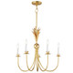Maxim - 2885GL - Five Light Chandelier - Paloma - Gold Leaf