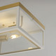 Neoclass Two Light Outdoor Flush Mount (30059CLWTGLD)