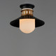 Admiralty One Light Outdoor Flush Mount (35120SWBKAB)