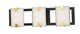 Maxim - 39532CYBKGL - LED Bath Vanity - Radiant - Black / Gold Leaf