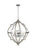 Generation Lighting - 5124906-872 - Six Light Hall / Foyer Pendant - Socorro - Washed Pine