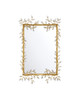 Currey and Company - 1000-0161 - Mirror - Forget-Me-Not - Clear/Chinois Gold Leaf