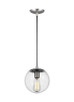 Visual Comfort Studio - 6501801EN7-04 - One Light Pendant - Leo-Hanging Globe - Satin Aluminum