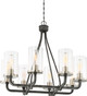 Nuvo Lighting - 60-6128 - Eight Light Chandelier - Sherwood - Iron Black / Brushed Nickel