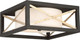 Nuvo Lighting - 60-6132 - Two Light Flush Mount - Boxer - Matte Black / Antique Silver Accents