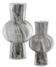 Currey and Company - 1200-0355 - Vase Set of 2 - Stormy Sky Glass Vase Set of 2 - Black/White