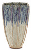 Currey and Company - 1200-0367 - Vase - Sea Horizon Collection - White with Blue and Purple Drip