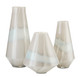 Currey and Company - 1200-0445 - Vase Set of 3 - Floating Cloud - Light Gray/White