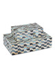 Currey and Company - 1200-0763 - Box Set of 2 - Ezra - Blue/Natural