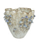 Currey and Company - 1200-0827 - Vase - Black Forest Mushrooms - Cream/Reactive Blue