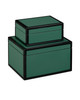 Currey and Company - 1200-0906 - Box Set of 2 - Lacquer Collection - Green/Black