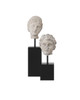 Currey and Company - 1200-0932 - Venus Head on Stand Set of 2 - Venus Head on Stand Set of 2 - Beige/Pale Gray/Black