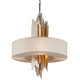 Corbett Lighting - 207-46-SS/WSL/GL - Six Light Pendant - Modernist - Pol Ss W Silver/Gold Leaf