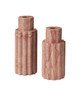 Currey and Company - 1200-0953 - Candle Holder Set of 2 - Lithos - Natural