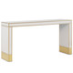 Currey and Company - 3000-0209 - Console Table - Arden Collection - Ivory/Satin Brass