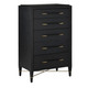 Currey and Company - 3000-0248 - Chest - Verona Collection - Black Lacquered Linen/Champagne