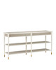 Currey and Company - 3000-0263 - Console Table - Aster - Off-White/Fog/Brass