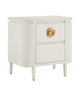Currey and Company - 3000-0279 - Nightstand - Briallen - Cerused White/Brass