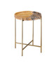 Currey and Company - 4000-0211 - Accent Table - Freya Collection - Natural / Antique Brass